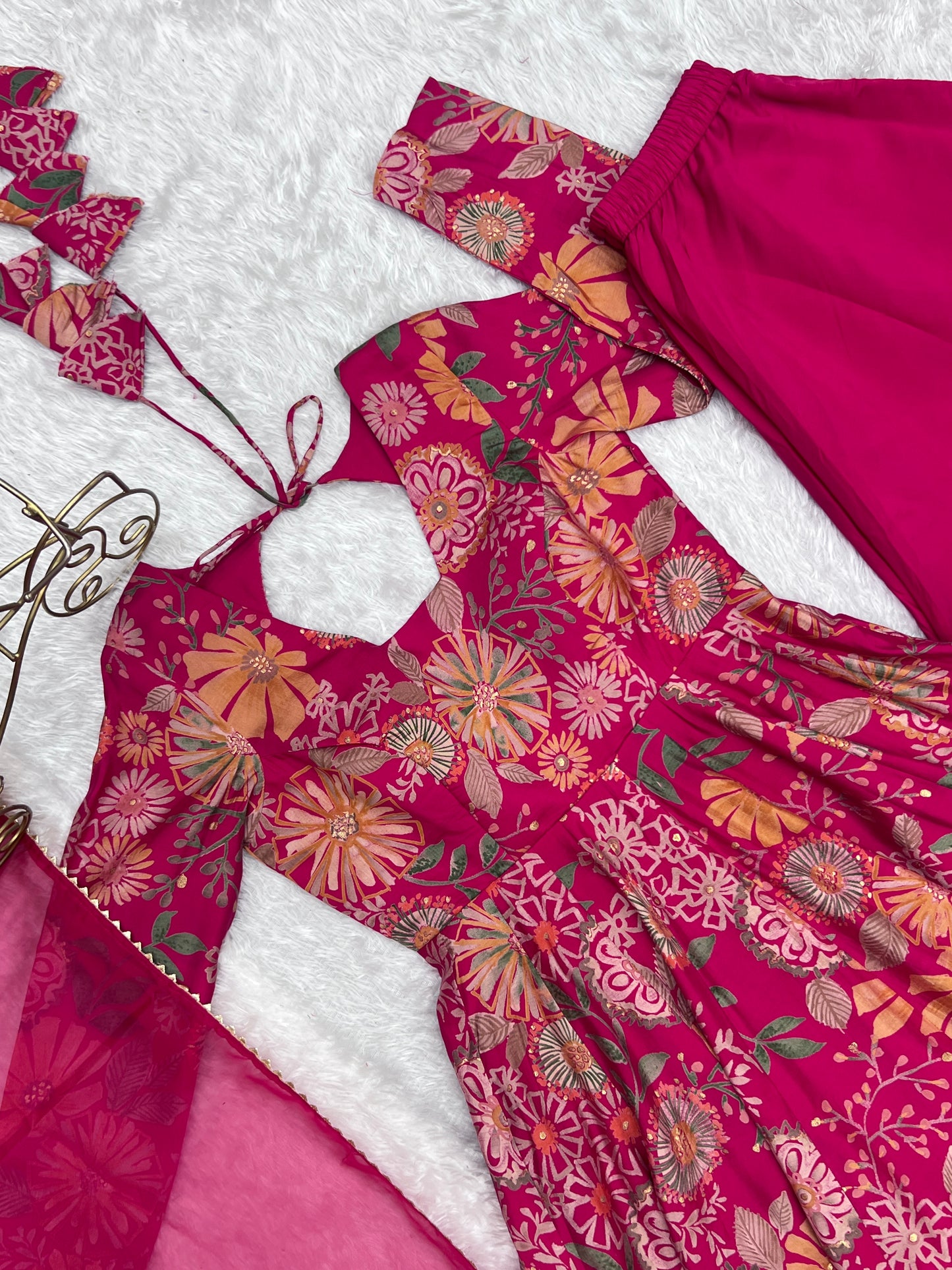 Pure Romansilk Chanderi Kediya Kurta Set