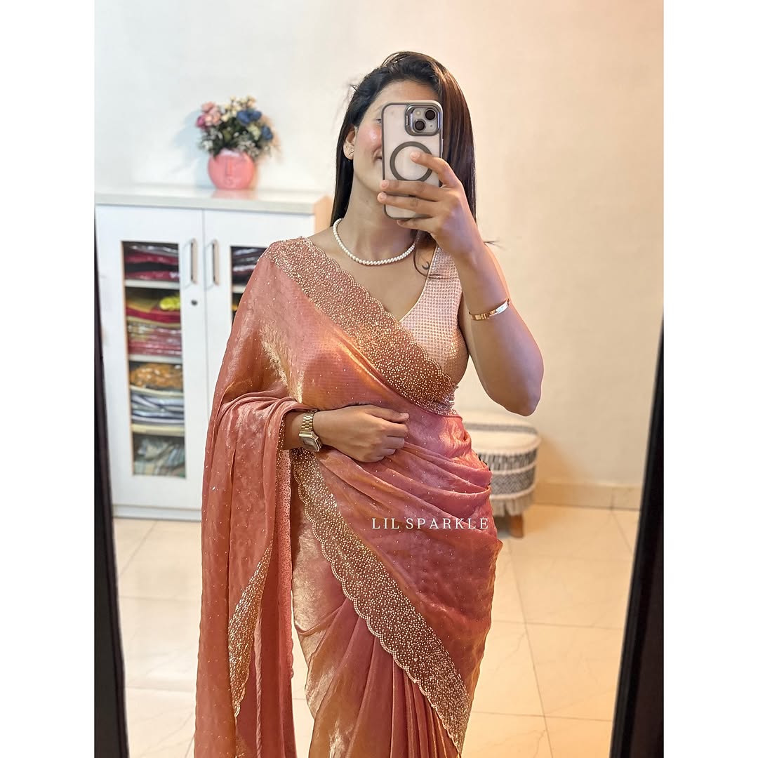 Trending Designer Diamond Work Saree Collection
