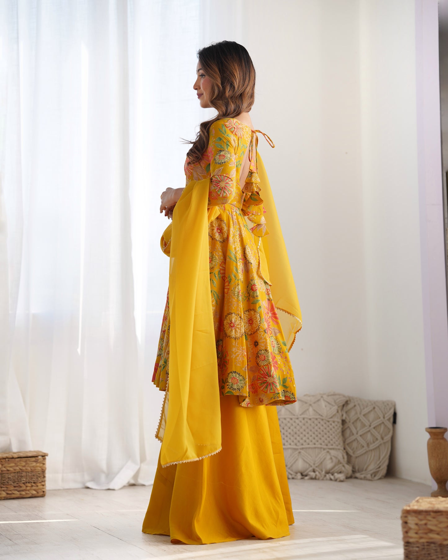 Pure Romansilk Chanderi Kediya Kurta Set