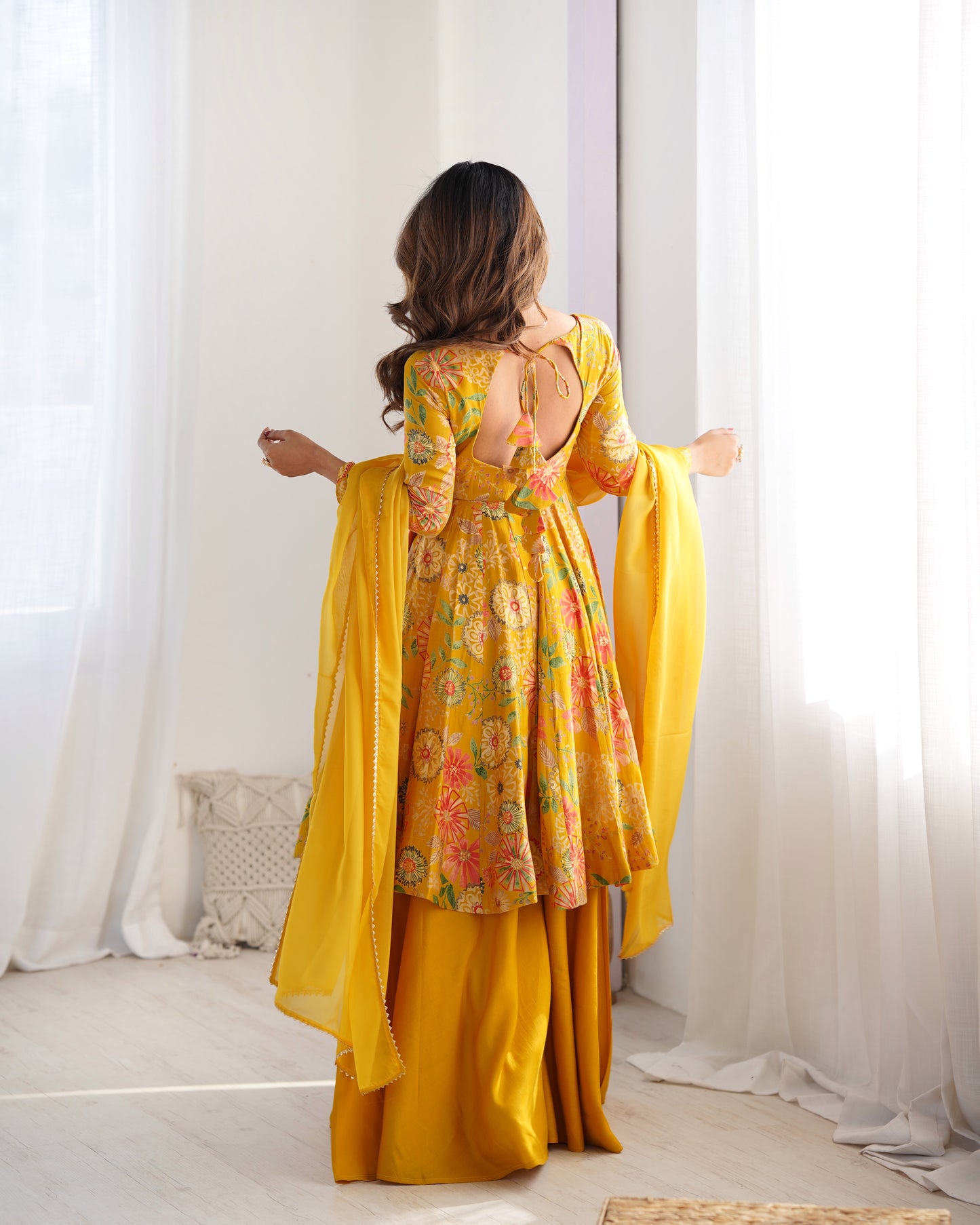 Pure Romansilk Chanderi Kediya Kurta Set