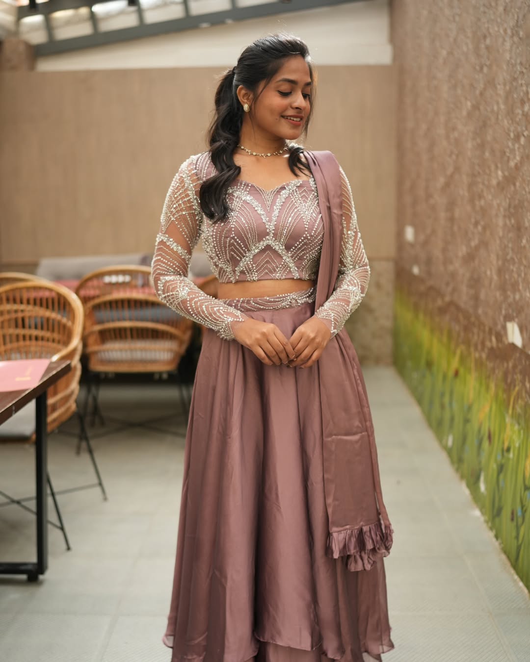 Handcrafted Ruffle Lehenga Choli
