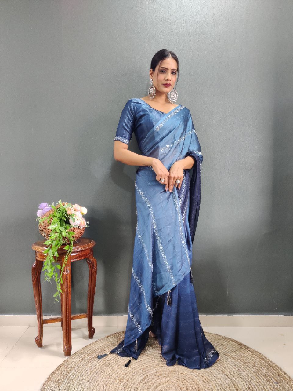 Swarovski work RimZim chiffon