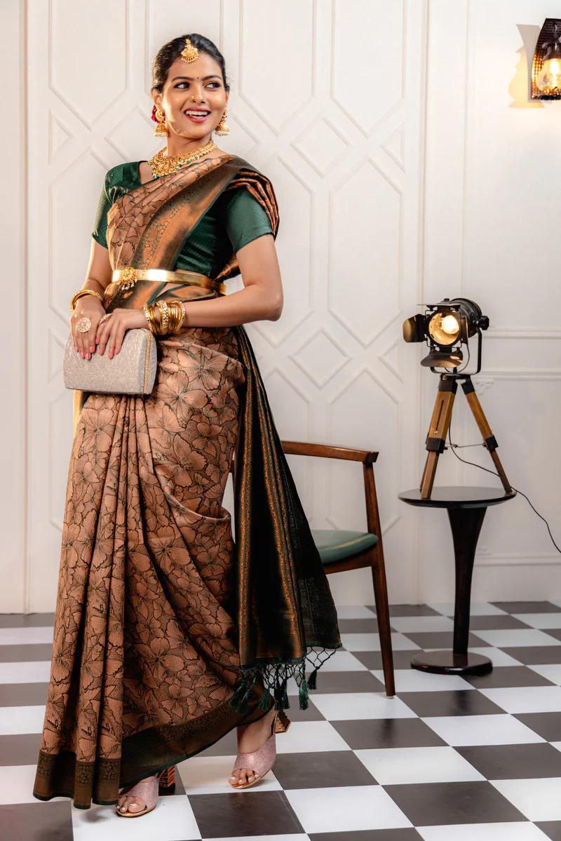 "Discover Elegance with NILORMY's Banarasi Soft Silk Saree"