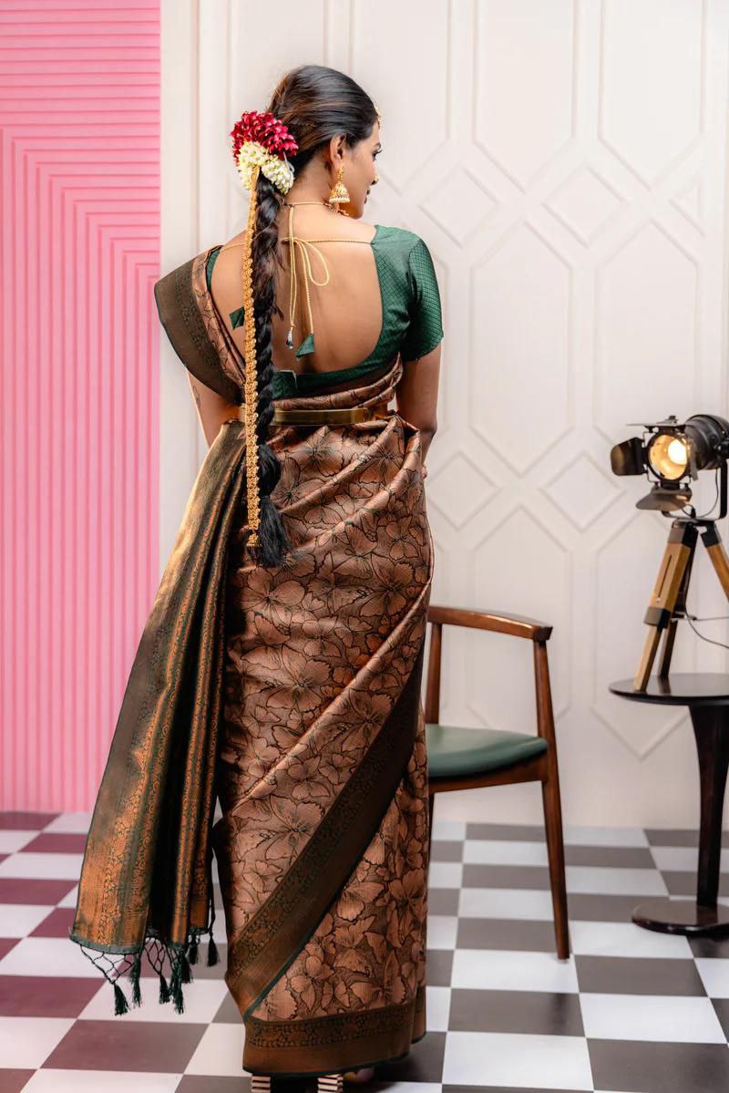 "Discover Elegance with NILORMY's Banarasi Soft Silk Saree"