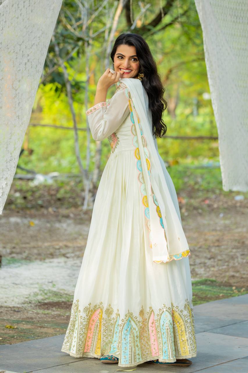 Premium Designer Party Wear Gown with Dupatta