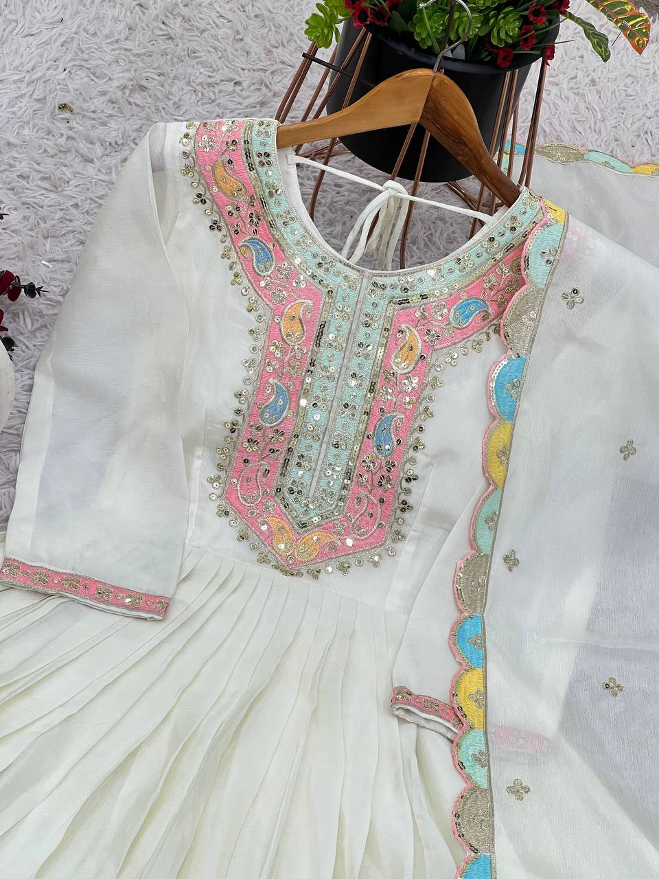 Premium Designer Party Wear Gown with Dupatta