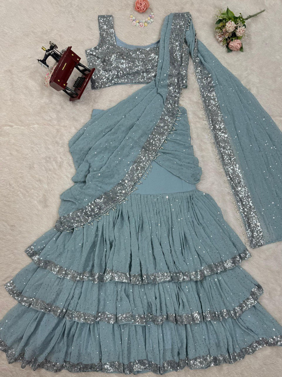 Ready-to-Wear Lehenga Saree – Effortless Elegance