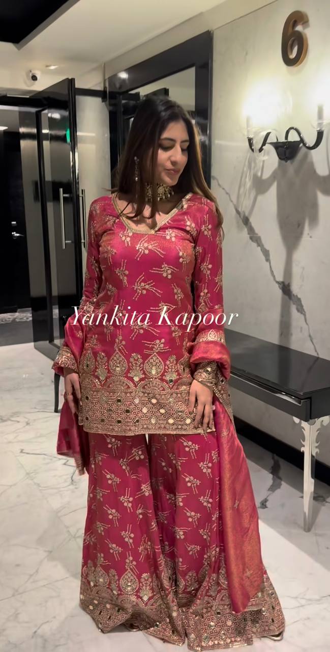 Eid Special Designer Simmer Silk Set