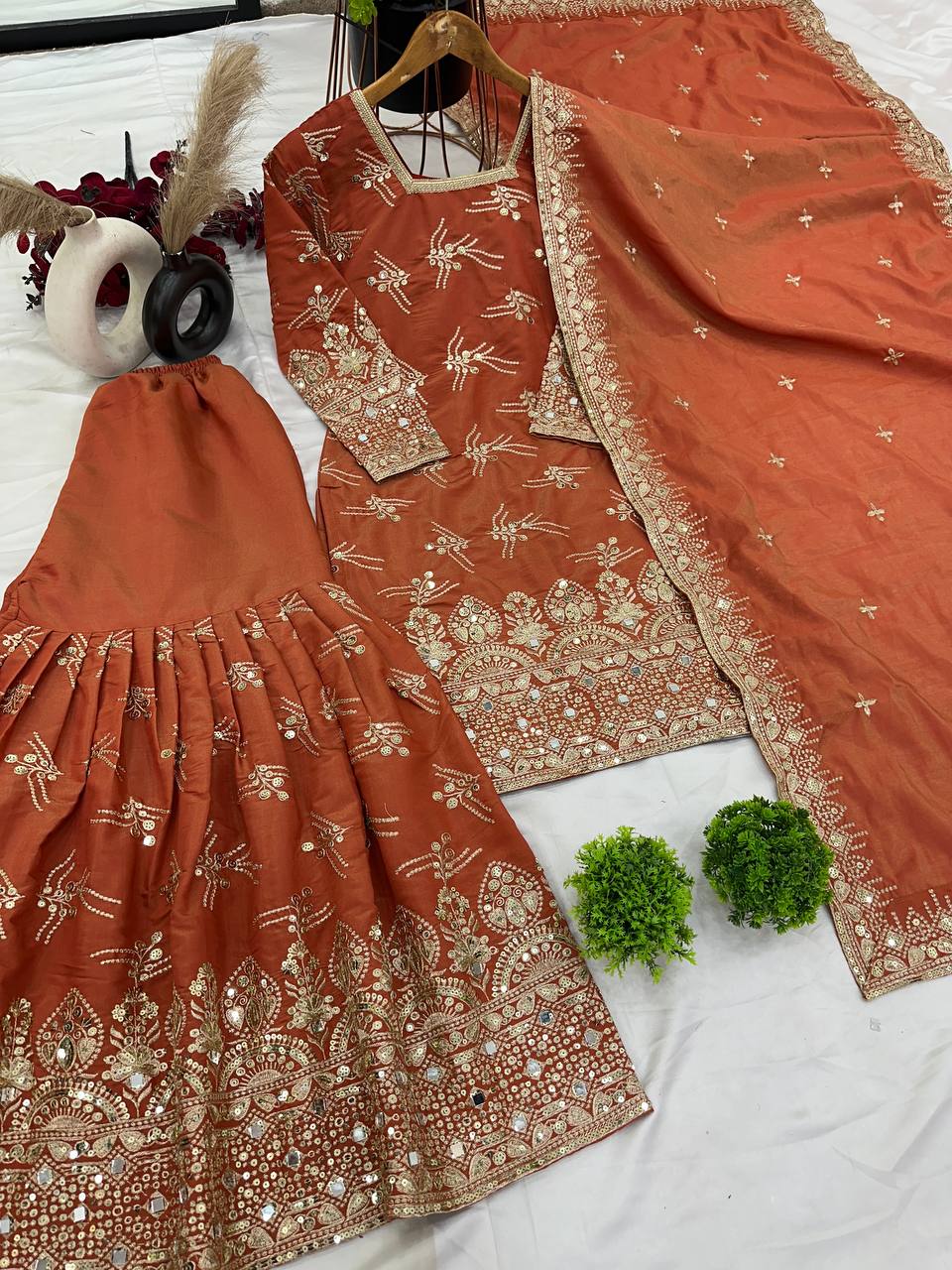 Eid Special Designer Simmer Silk Set
