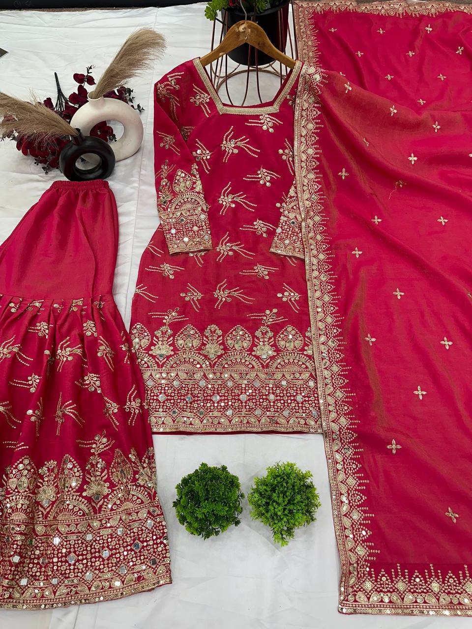 Eid Special Designer Simmer Silk Set