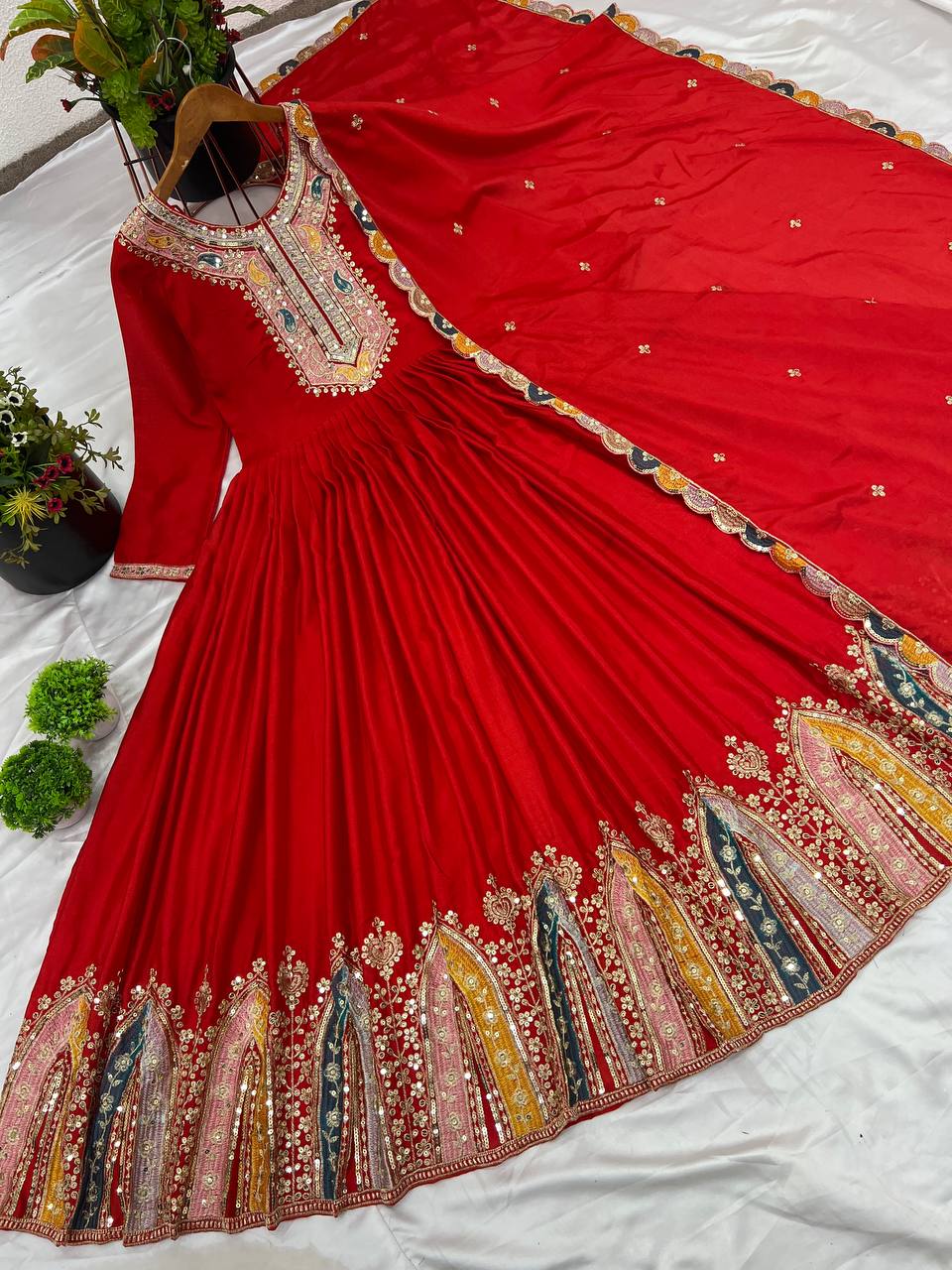 Premium Designer Party Wear Gown with Dupatta