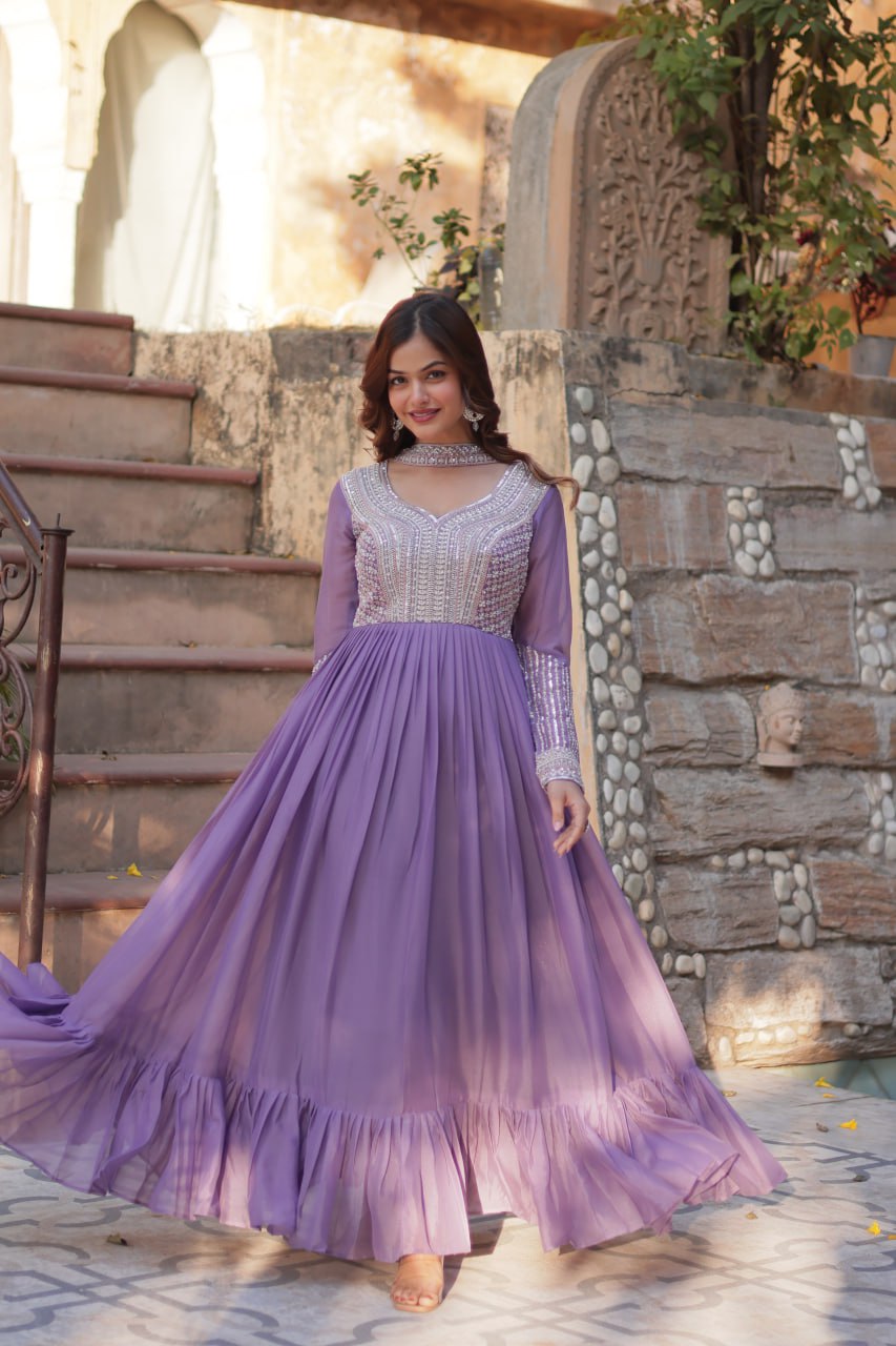Perfect Partywear Gown with Dupatta – Full Sleeves