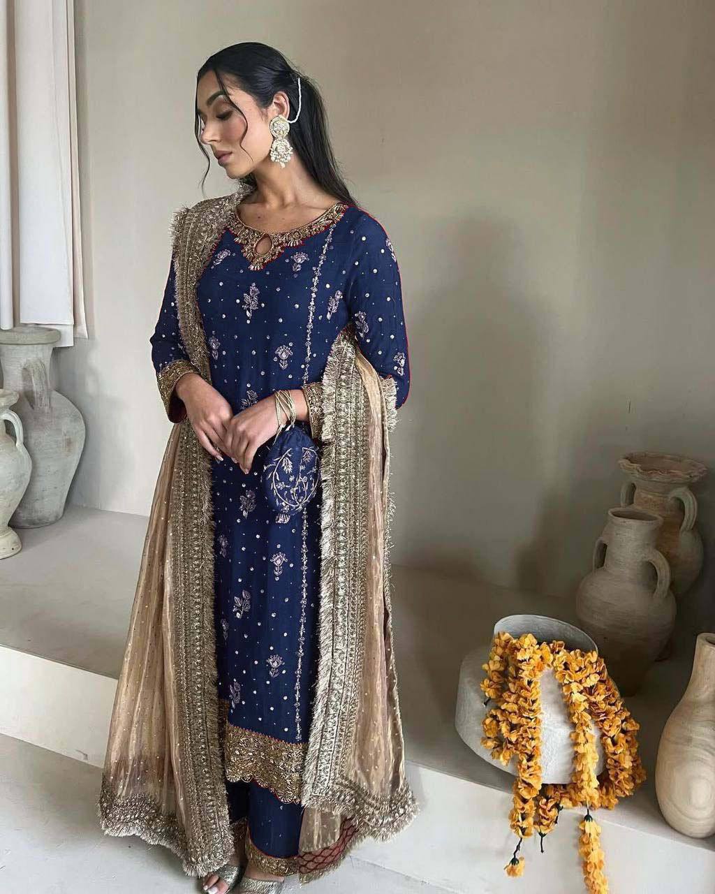 Desirable Fancy Faux Georgette Set