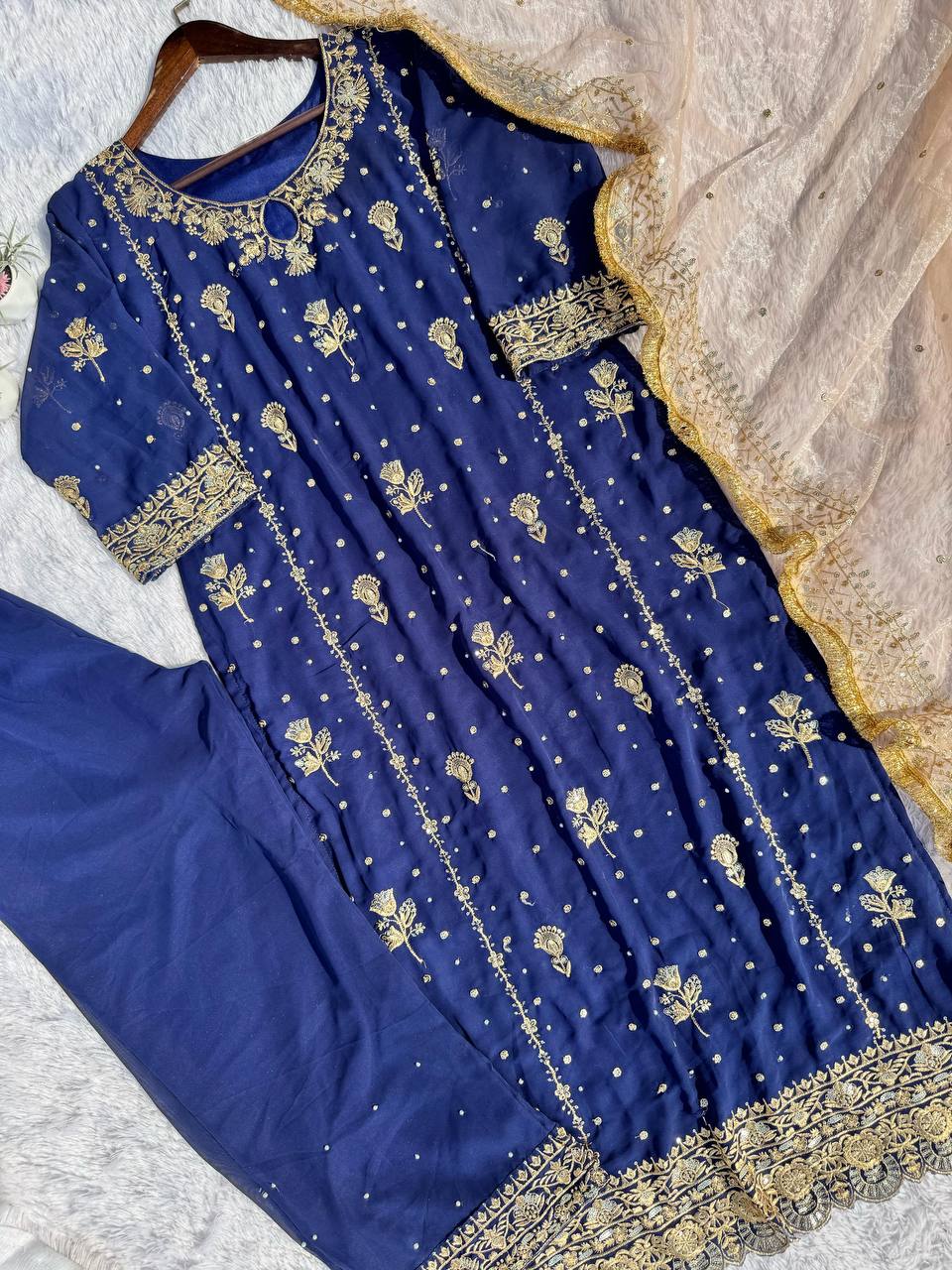Desirable Fancy Faux Georgette Set