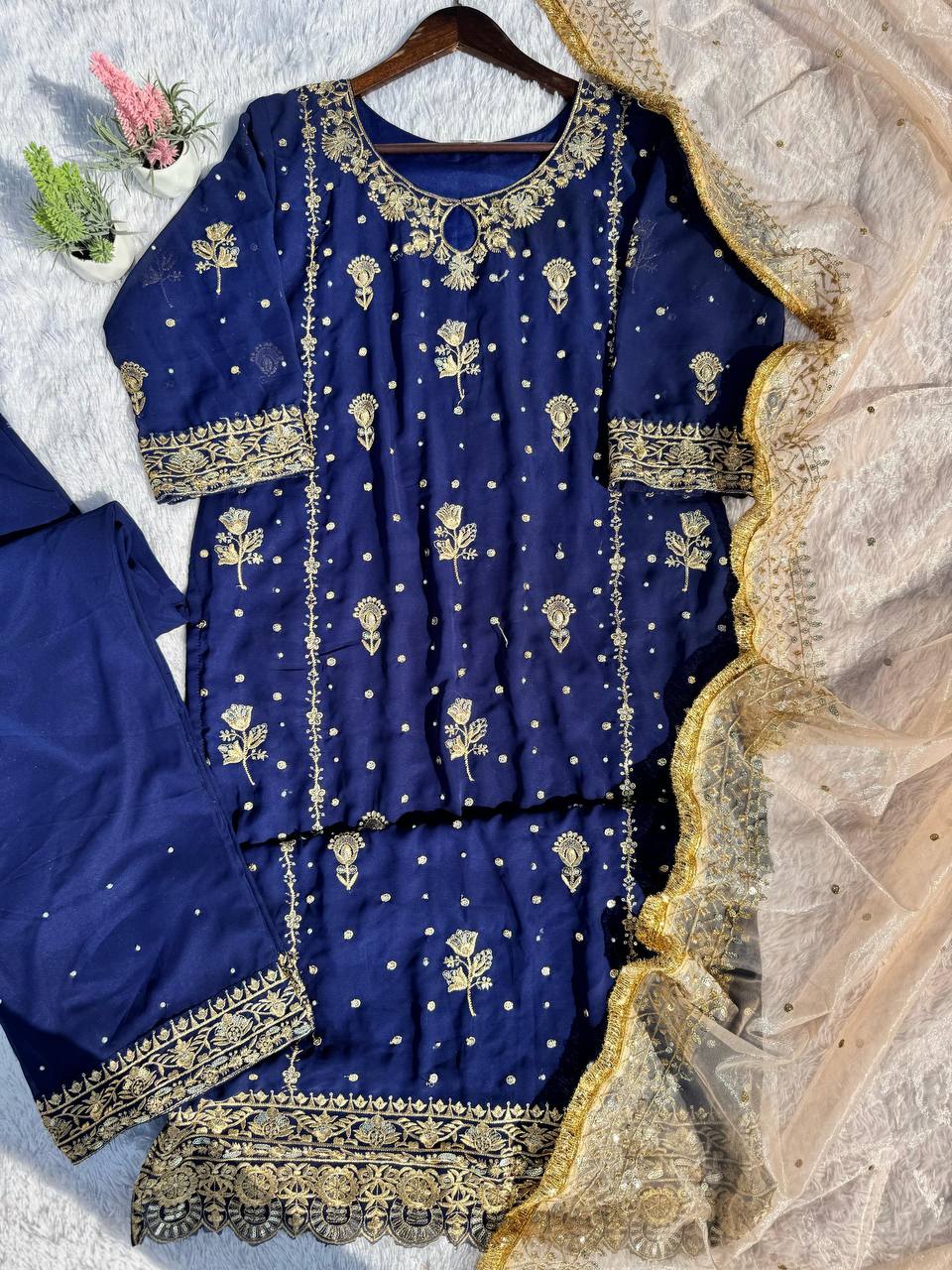 Desirable Fancy Faux Georgette Set
