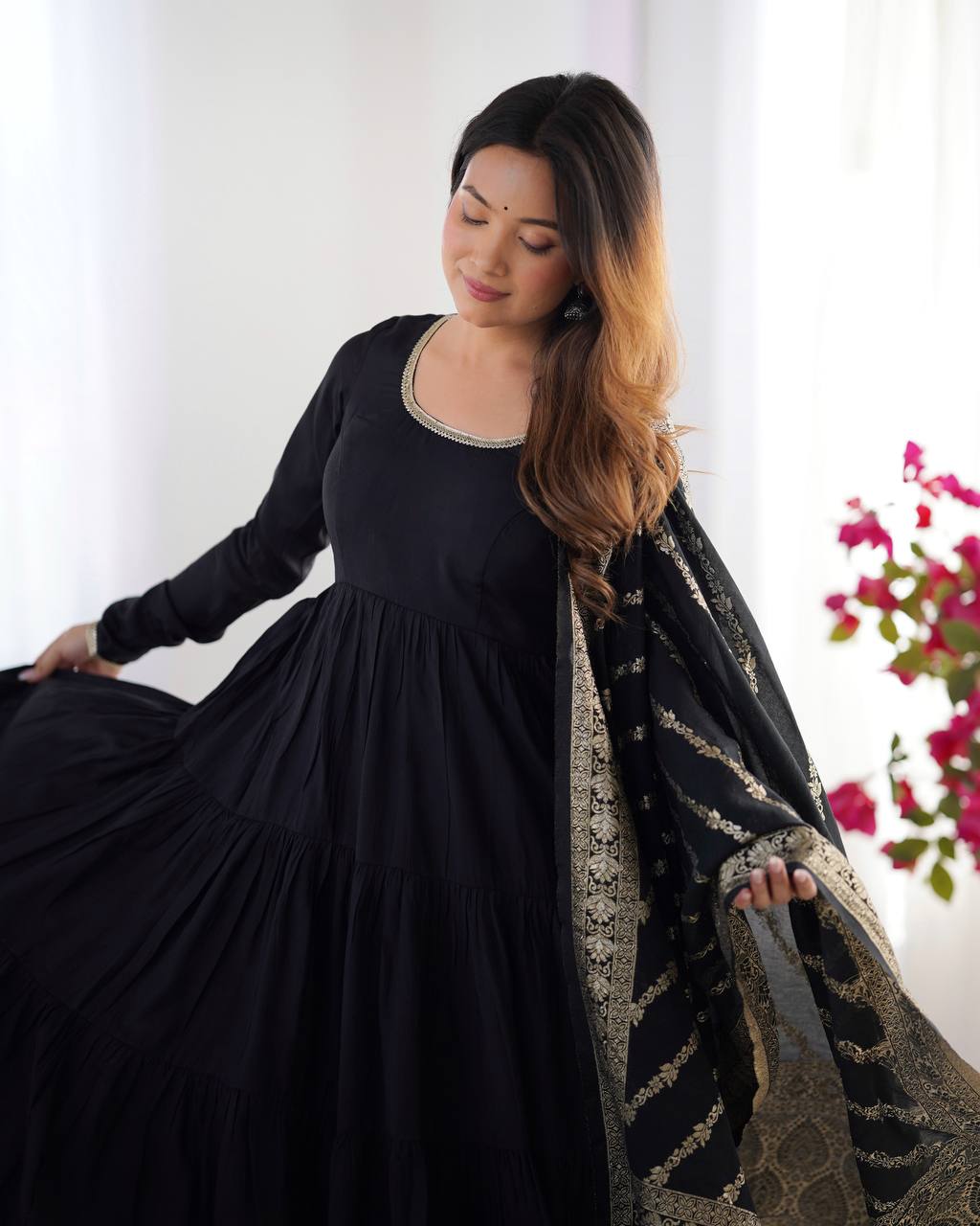 Premium Chanderi Anarkali Set