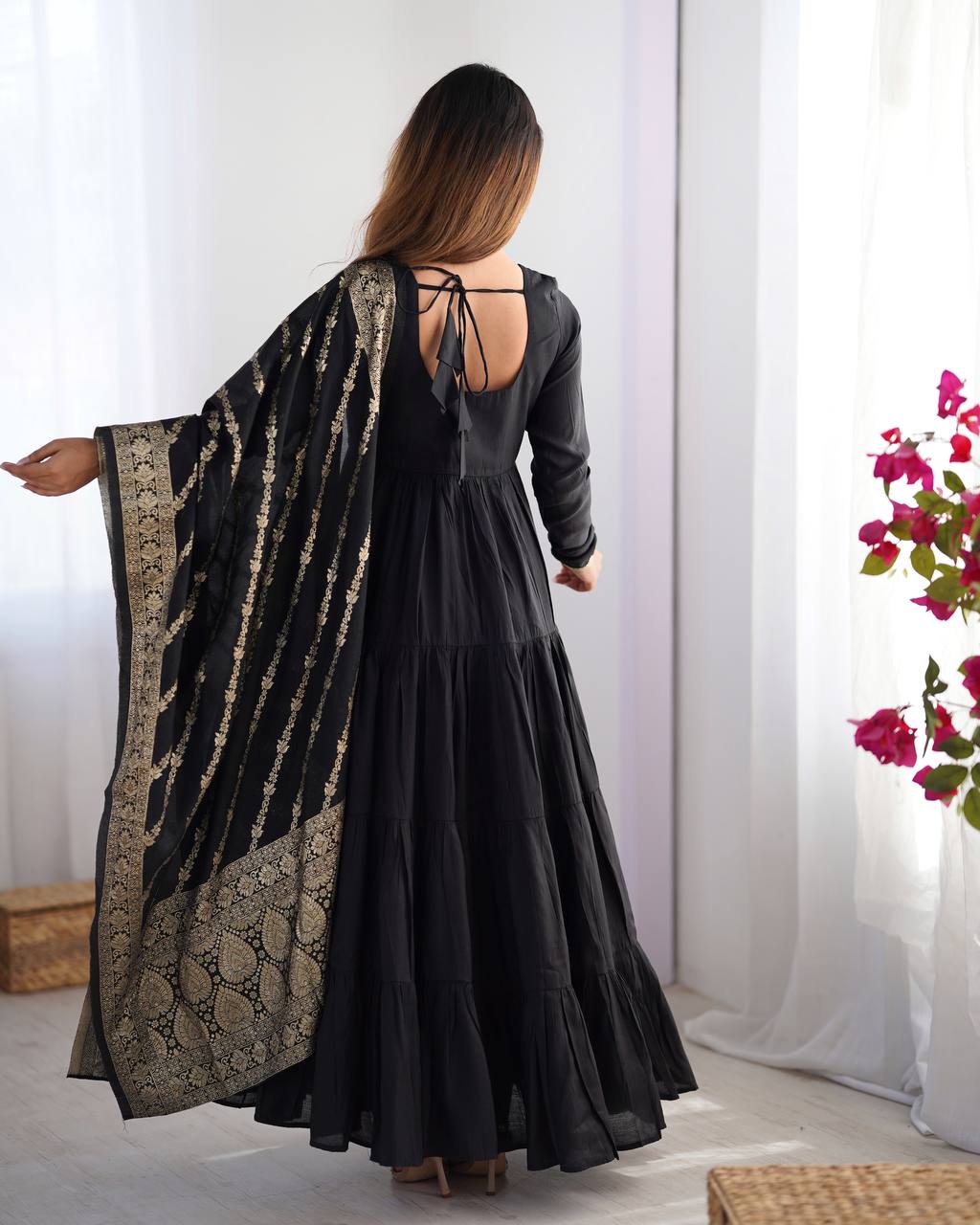 Premium Chanderi Anarkali Set