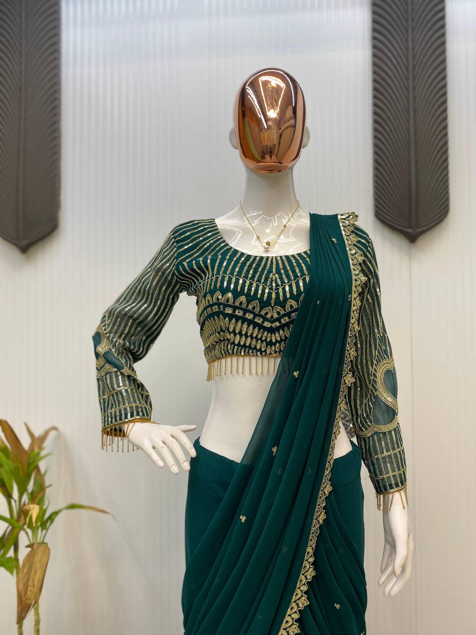Ready to Wear Ruffle Lehenga Saree
