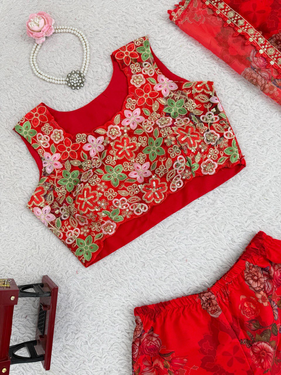 Festive Tibby Silk Sharara Set – Wedding Special