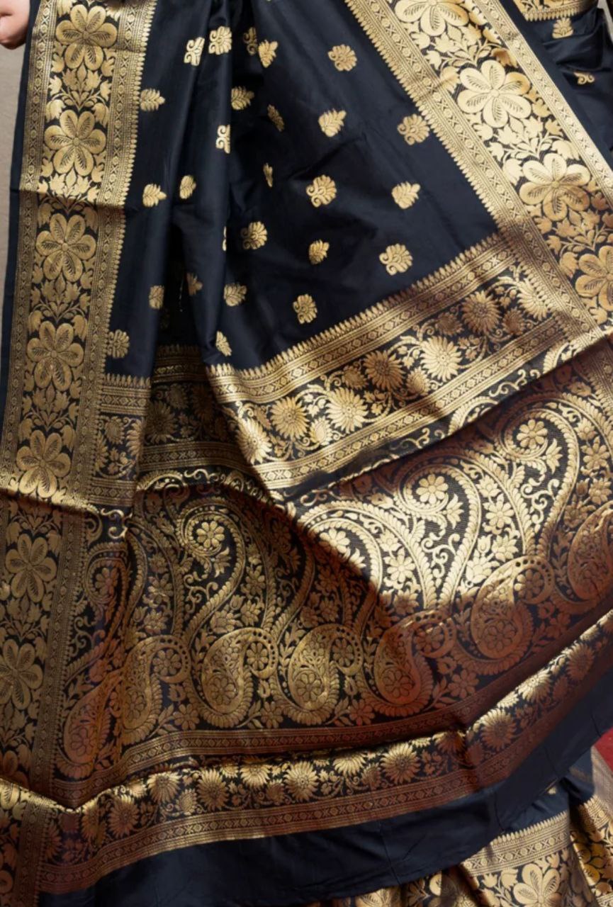 Banarasi Silk Saree in Black