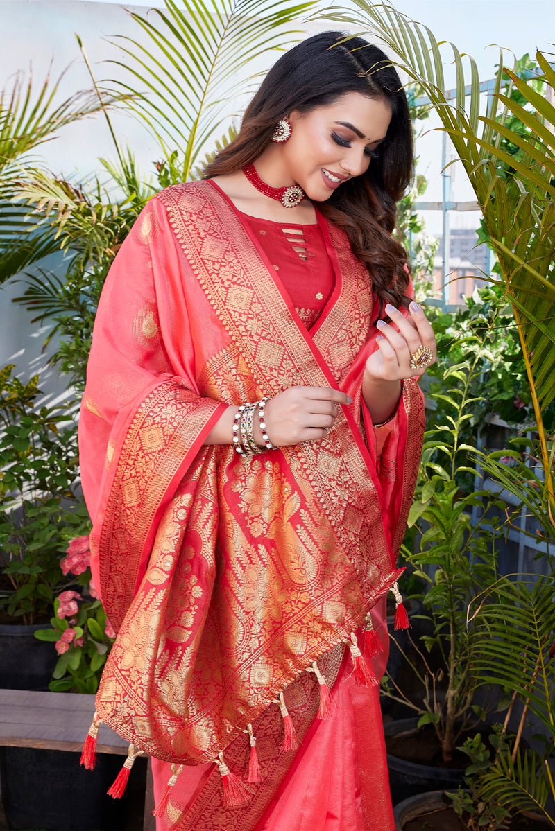 Exquisite Khicha Silk Saree with Pure Zari Weaving