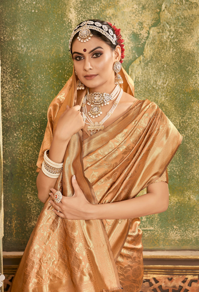 PECH ZARI WORK BANARASI SAREE