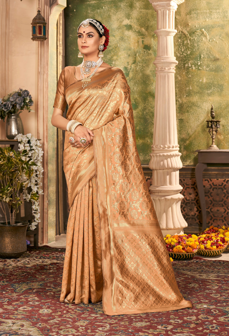 PECH ZARI WORK BANARASI SAREE