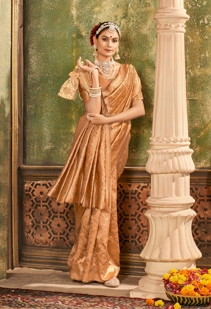 PECH ZARI WORK BANARASI SAREE