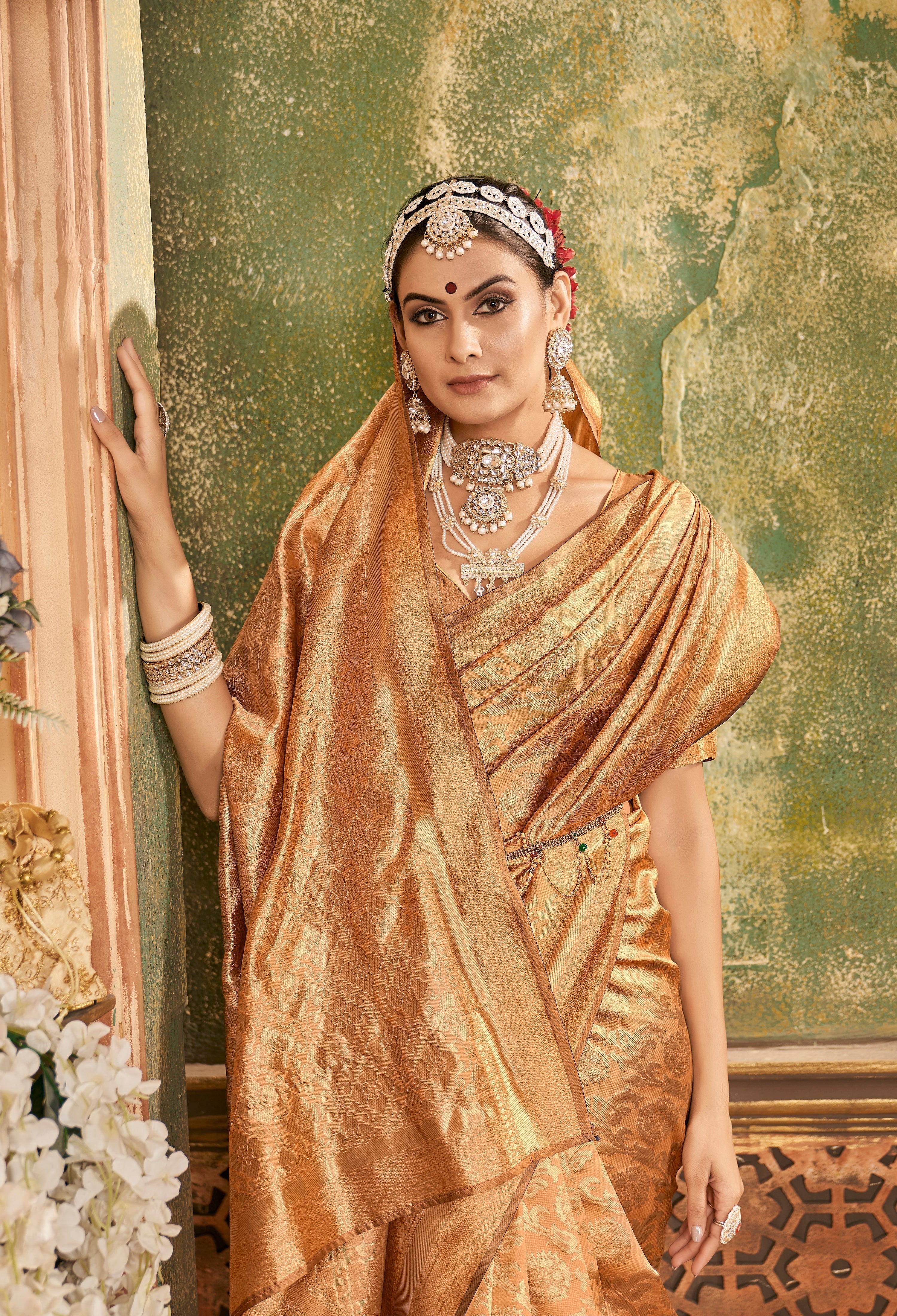 PECH ZARI WORK BANARASI SAREE