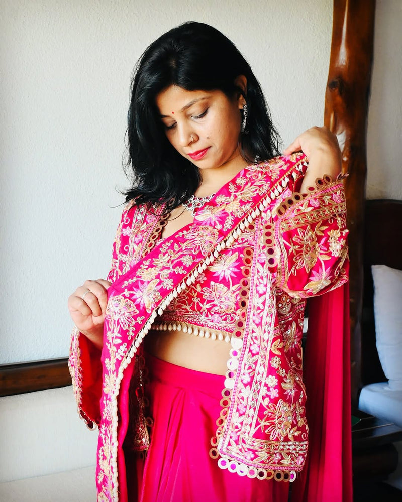 INDO-WESTERN DRAPE SAREE