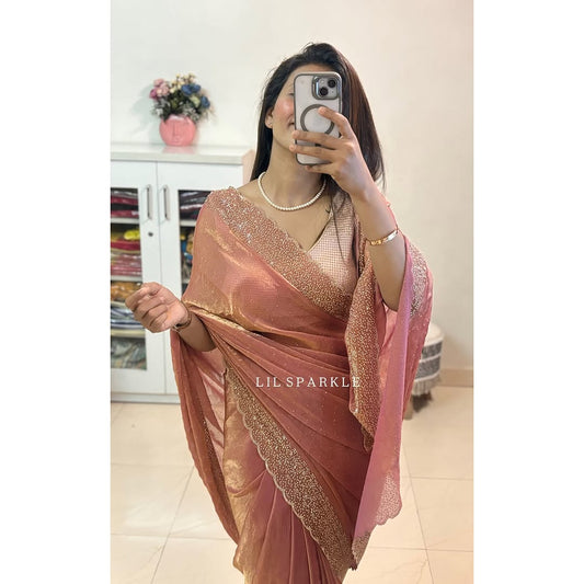 Trending Designer Diamond Work Saree Collection