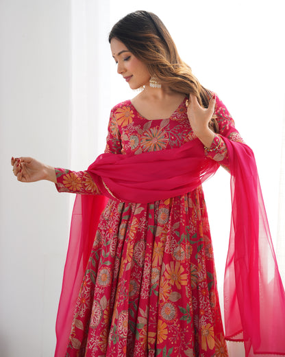 Pure Romansilk Chanderi Kediya Kurta Set