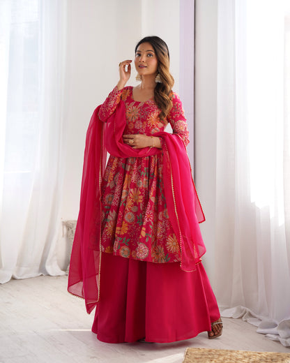Pure Romansilk Chanderi Kediya Kurta Set