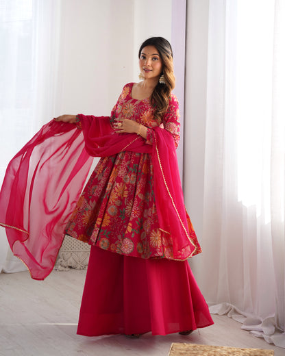 Pure Romansilk Chanderi Kediya Kurta Set