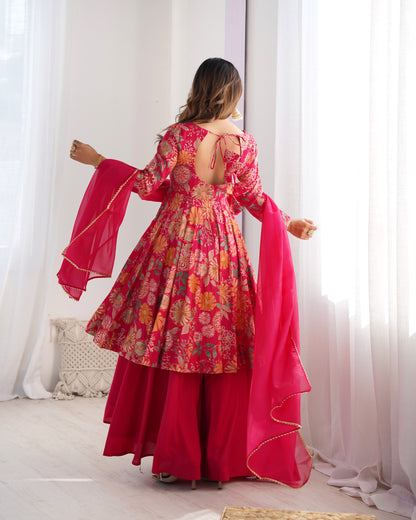 Pure Romansilk Chanderi Kediya Kurta Set