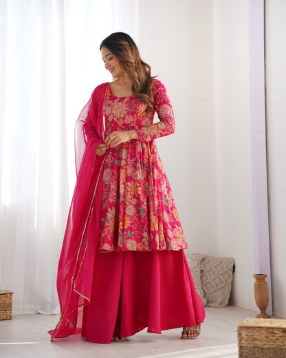 Pure Romansilk Chanderi Kediya Kurta Set