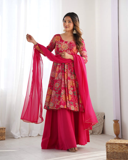 Pure Romansilk Chanderi Kediya Kurta Set