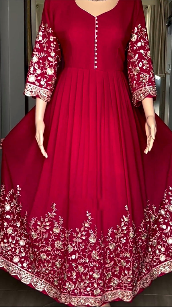 Red Designer Gown
