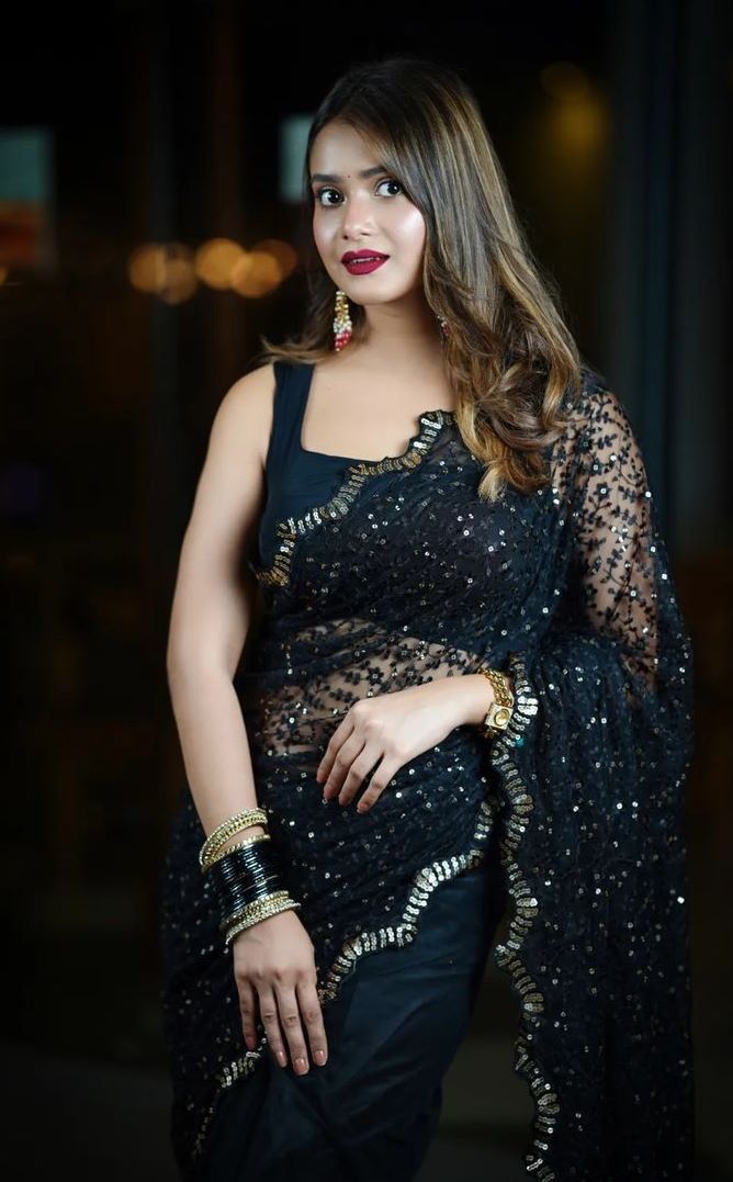 Bollywood designer sequins saree