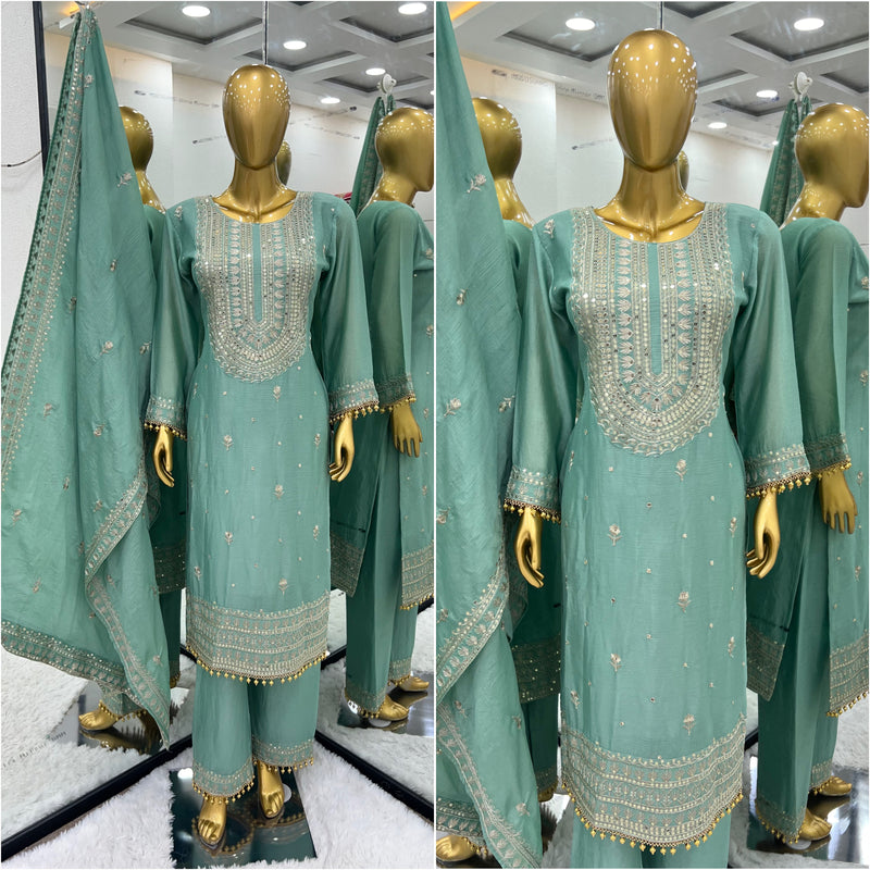 Elegant Designer Collection in Heavy Chinnon Silk and Embroidery Sequence Work