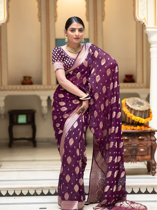 BANARASI SOFT LICHI SILK CLOTH SAREE