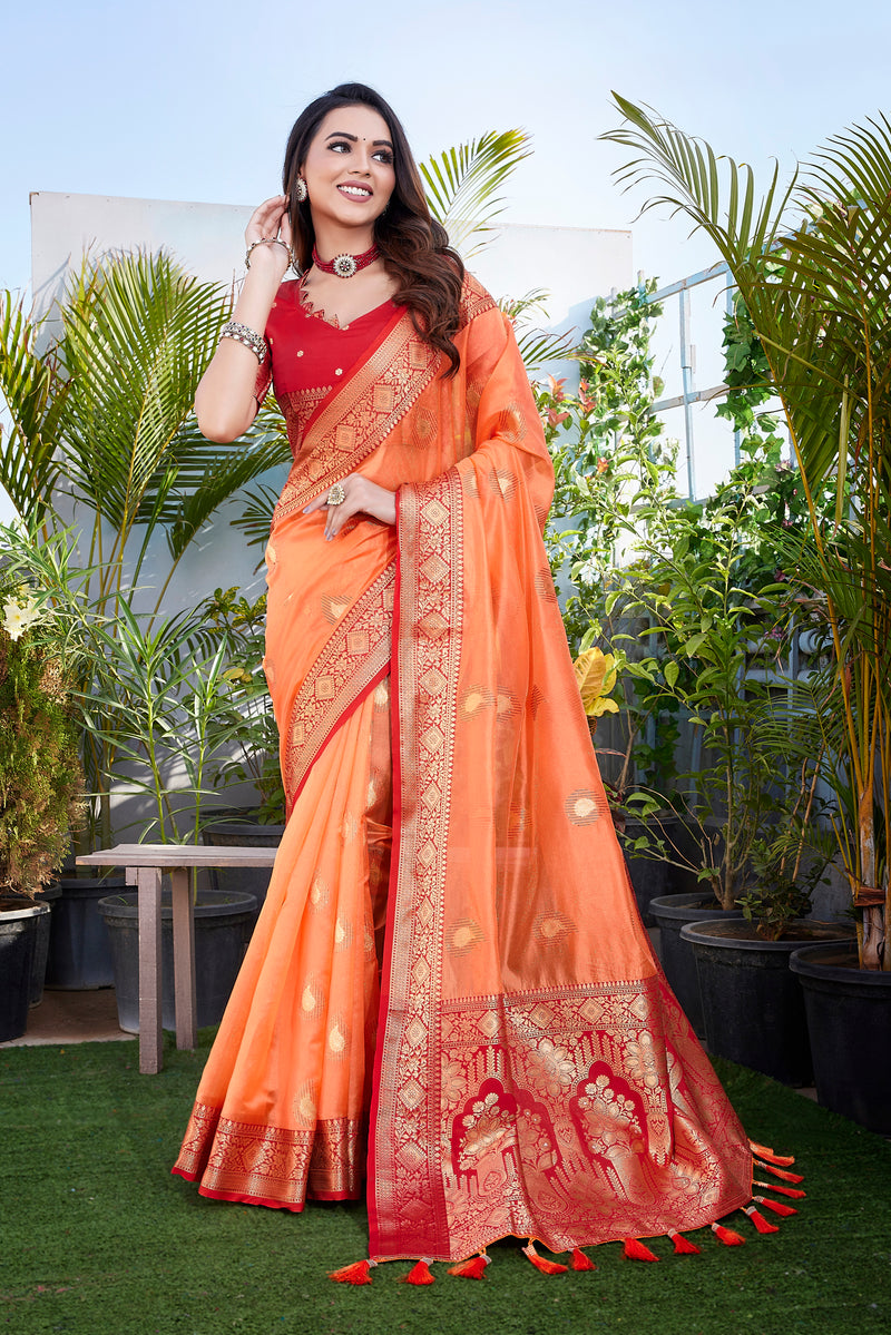 Exquisite Khicha Silk Saree with Pure Zari Weaving