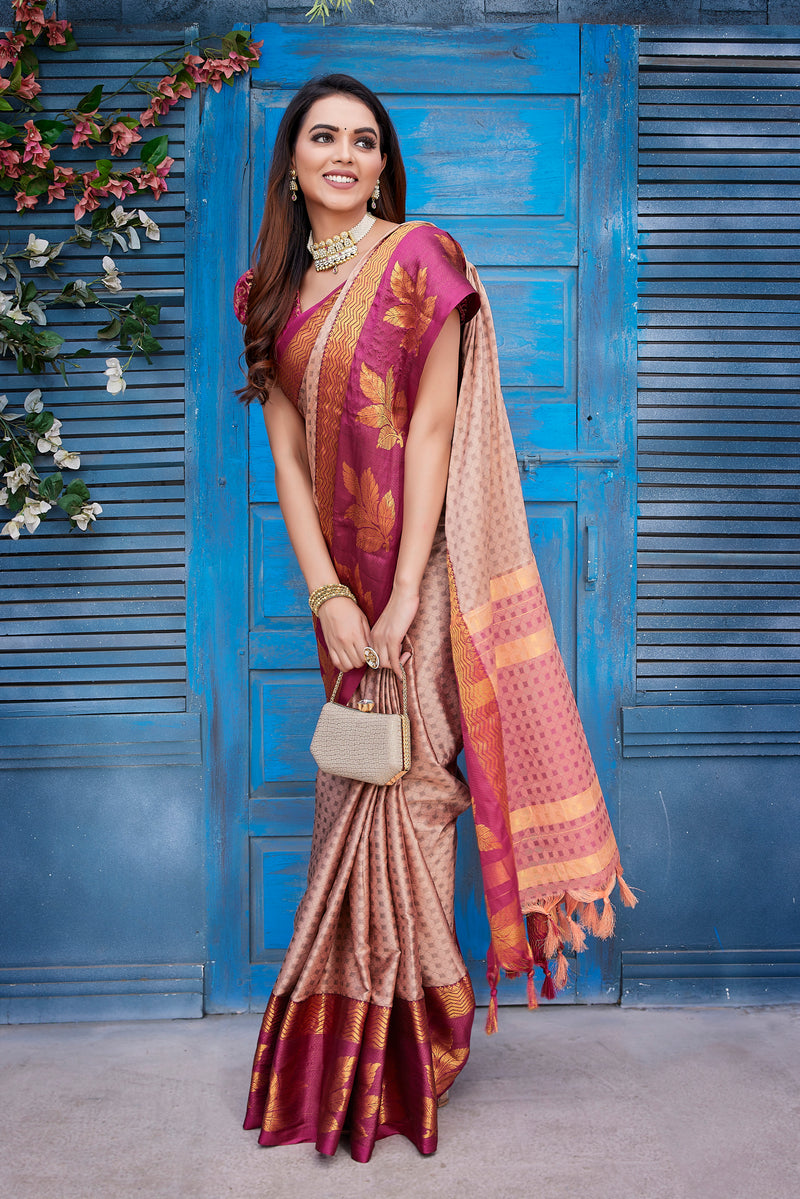 Exclusive Jacquard Weaving Work - Aura Silk