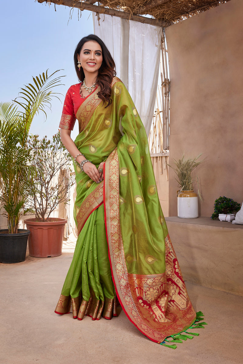 Exquisite Khicha Silk Saree with Pure Zari Weaving