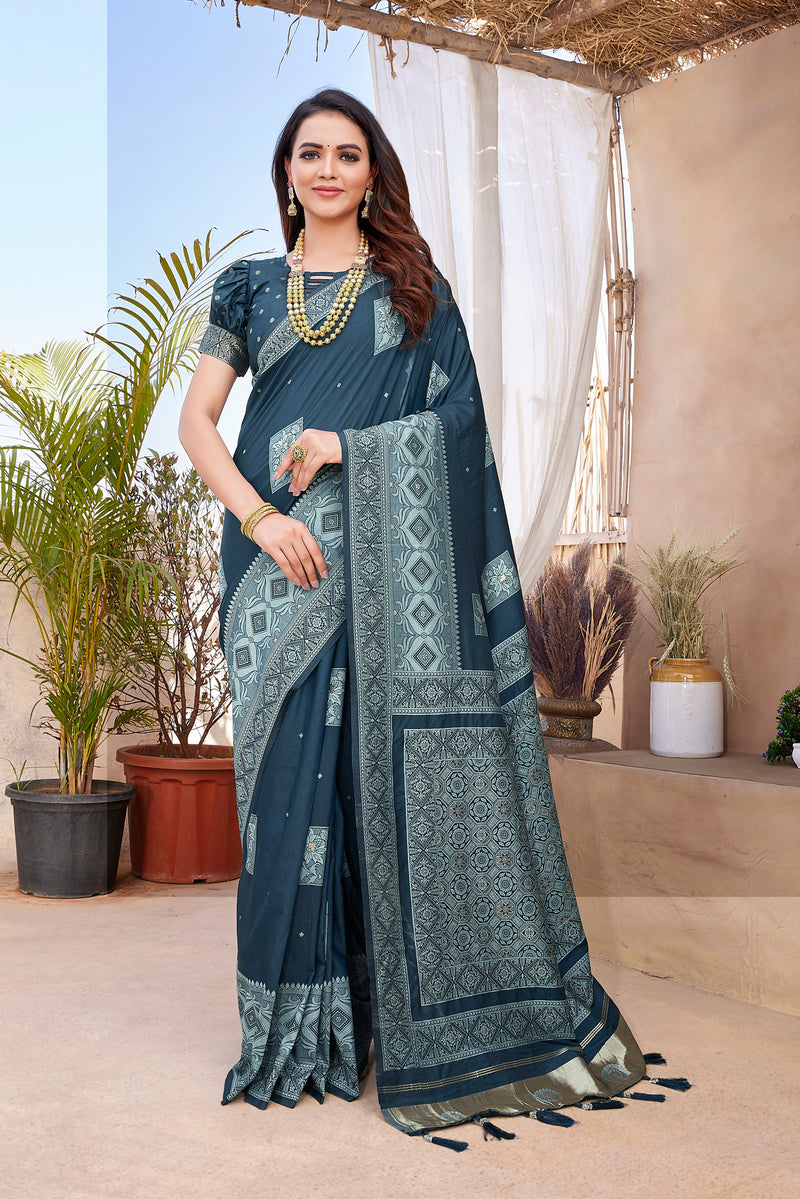 Pure Pethani Silk Saree with Exclusive Jacquard Weaving - Perfect for Parties & Festivals