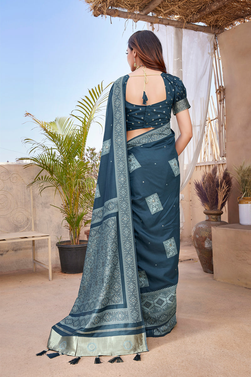 Pure Pethani Silk Saree with Exclusive Jacquard Weaving - Perfect for Parties & Festivals