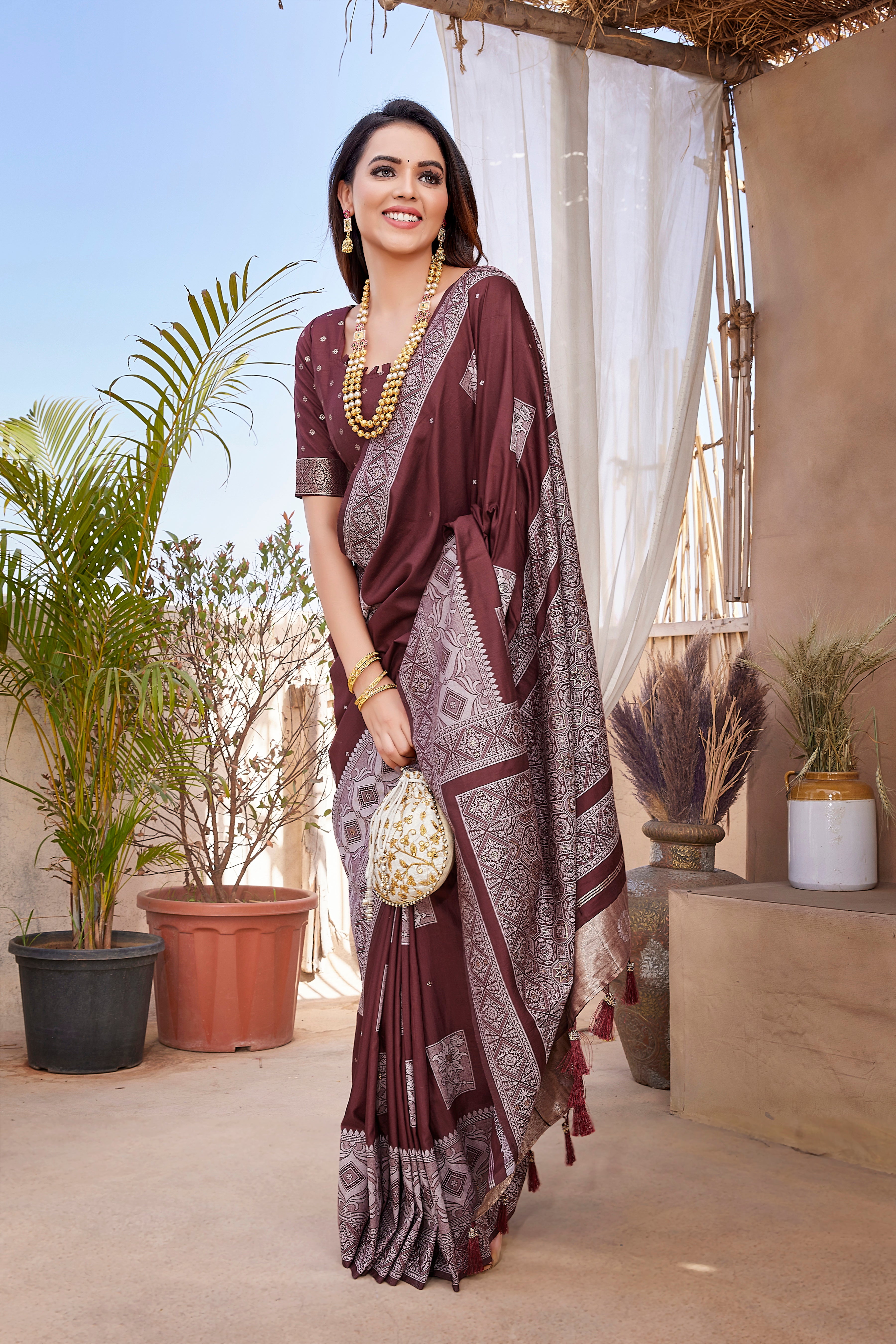 Pure Pethani Silk Saree with Exclusive Jacquard Weaving - Perfect for Parties & Festivals