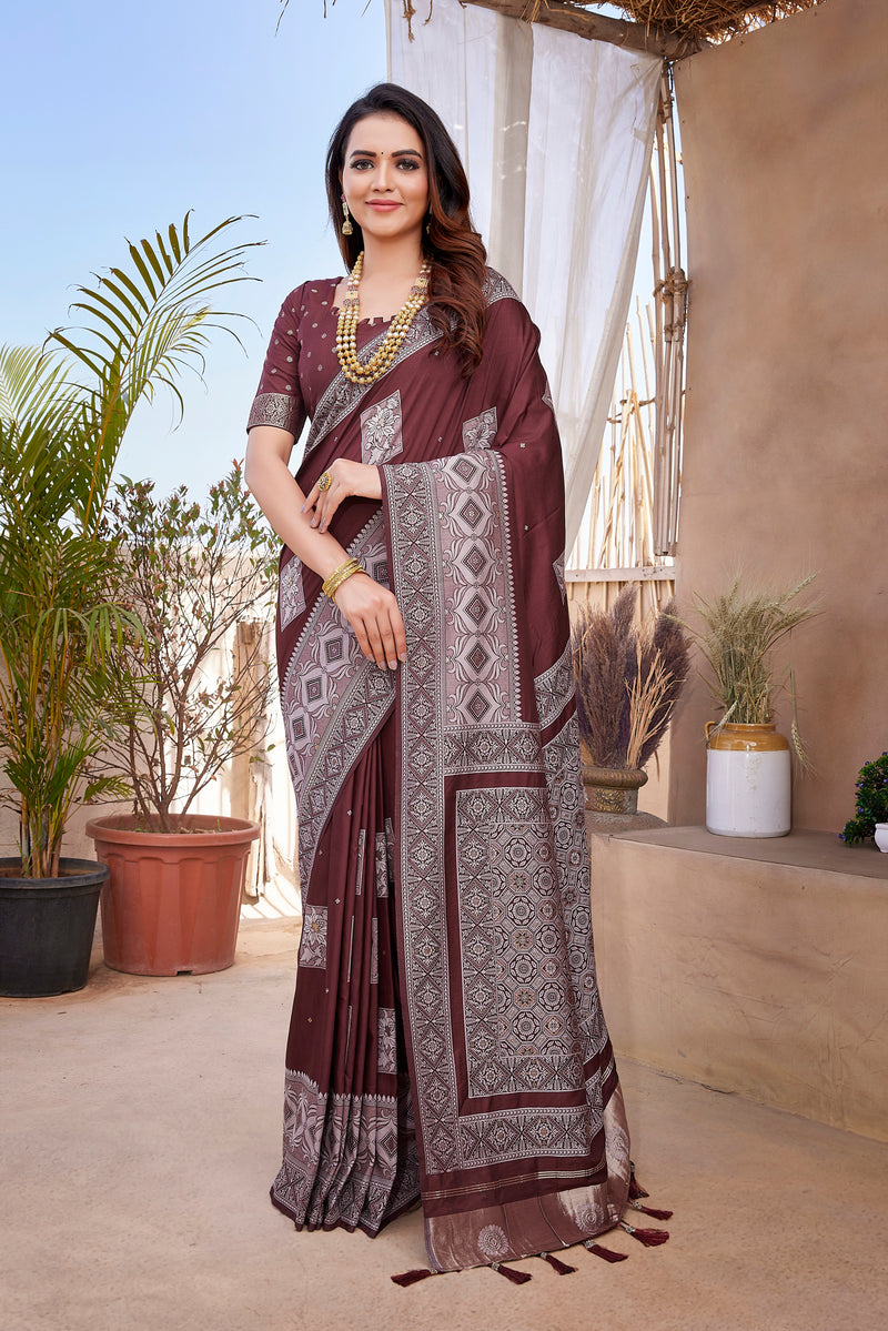 Pure Pethani Silk Saree with Exclusive Jacquard Weaving - Perfect for Parties & Festivals