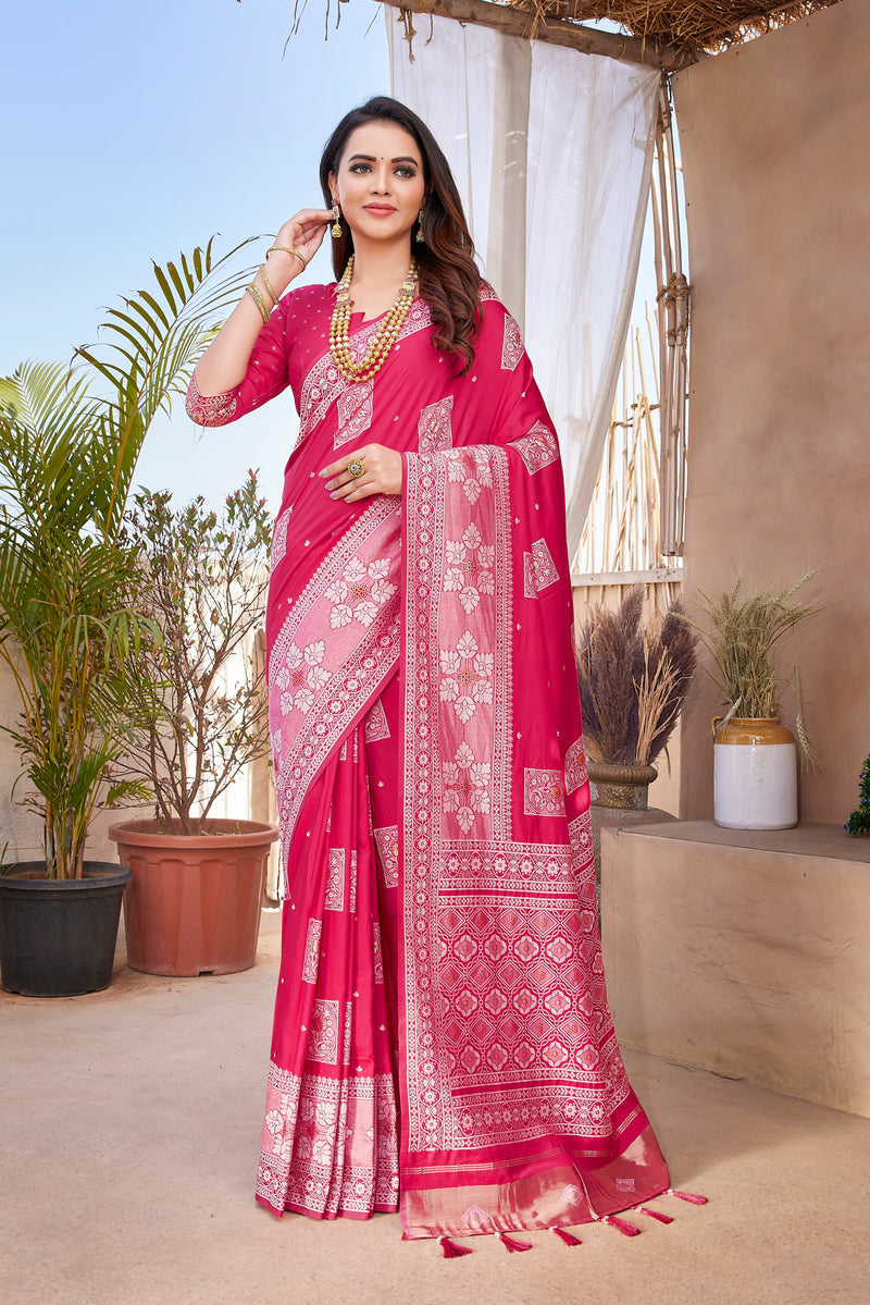 Pure Pethani Silk Saree with Exclusive Jacquard Weaving - Perfect for Parties & Festivals