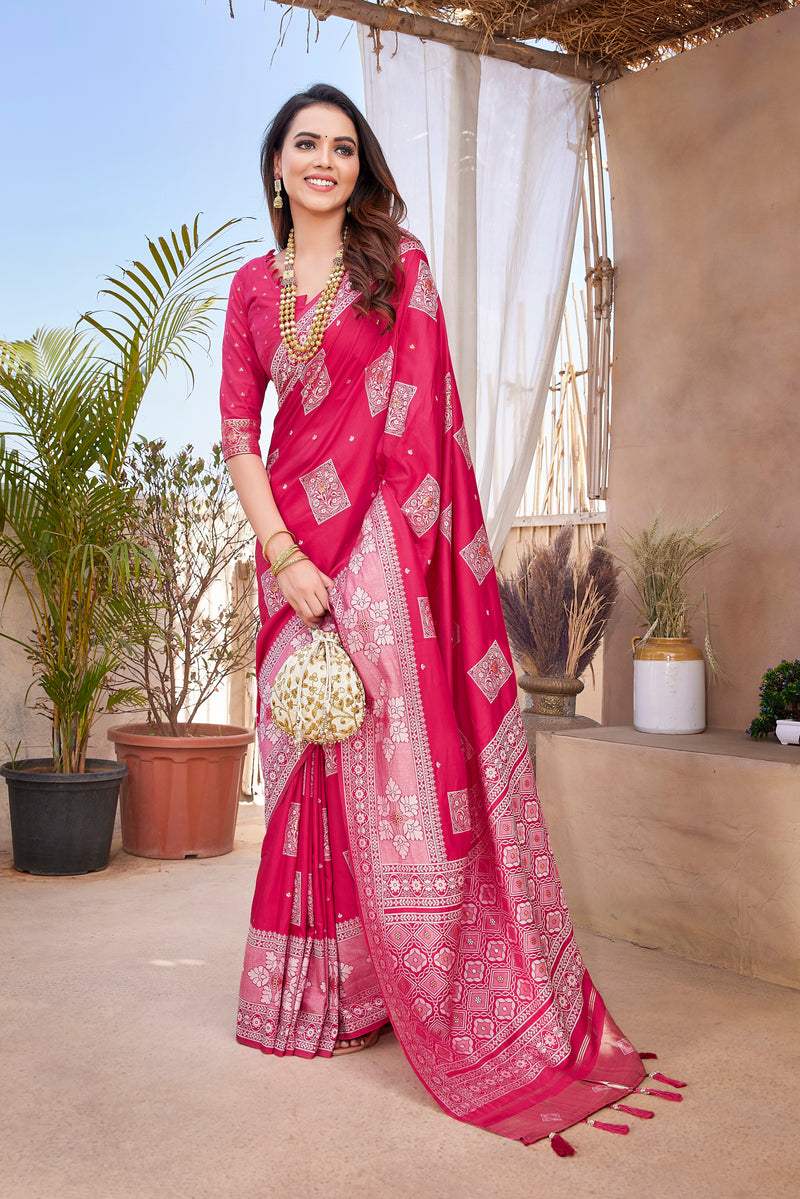 Pure Pethani Silk Saree with Exclusive Jacquard Weaving - Perfect for Parties & Festivals